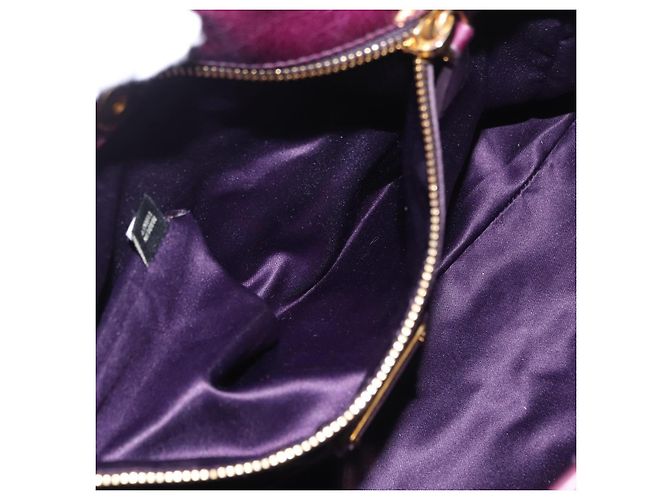 Borsa a mano Miu Miu in pelle 2way viola e oro autentica 167734M D'oro Porpora - vista 25