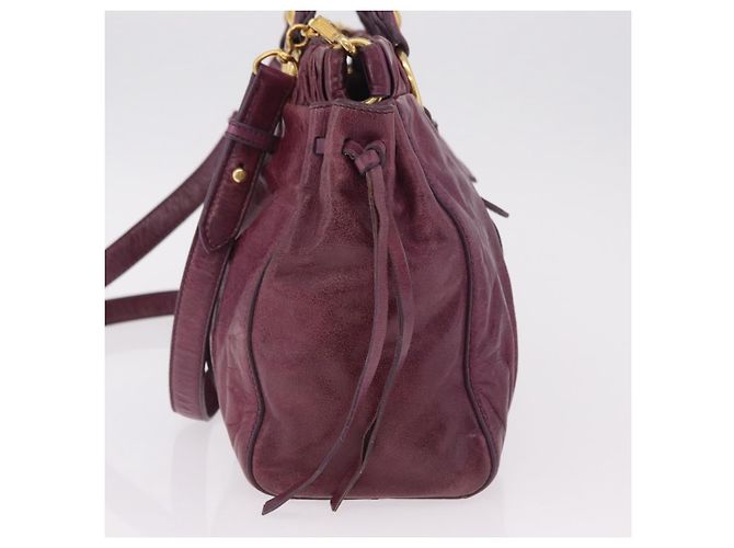 Borsa a mano Miu Miu in pelle 2way viola e oro autentica 167734M D'oro Porpora - vista 3
