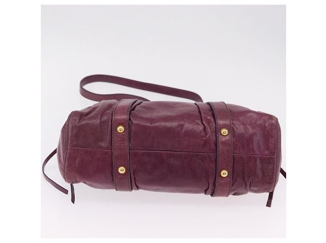 Borsa a mano Miu Miu in pelle 2way viola e oro autentica 167734M D'oro Porpora - vista 5