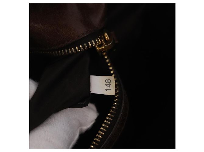 Miu Miu Handtasche Leder 2way Braun Gold Authentisch 167743M Golden - Ansicht 11