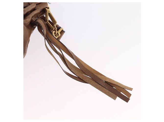 Miu Miu Handtasche Leder 2way Braun Gold Authentisch 167743M Golden - Ansicht 20