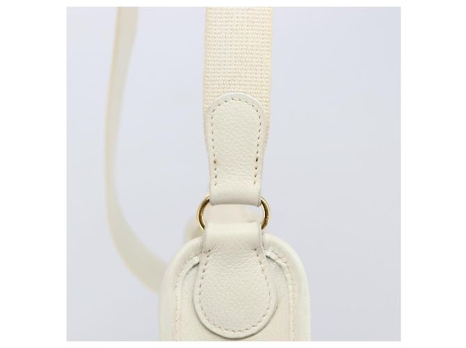 Hermès Bolsa de ombro HERMES Vespa em couro branco e ouro Auth bs37490A Dourado - vista 10