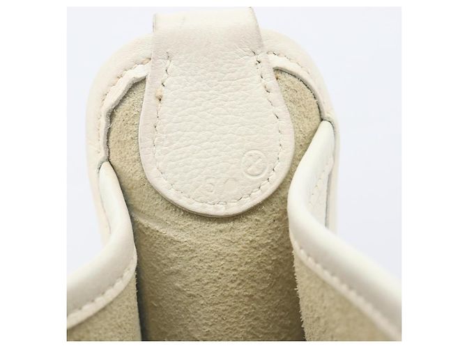 Hermès Bolsa de ombro HERMES Vespa em couro branco e ouro Auth bs37490A Dourado - vista 12