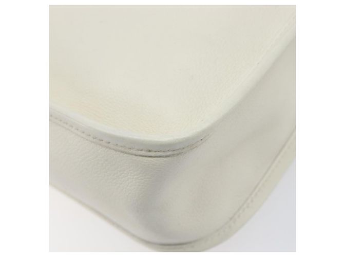 Hermès Bolsa de ombro HERMES Vespa em couro branco e ouro Auth bs37490A Dourado - vista 15
