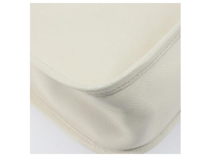 Hermès Bolsa de ombro HERMES Vespa em couro branco e ouro Auth bs37490A Dourado - vista 16