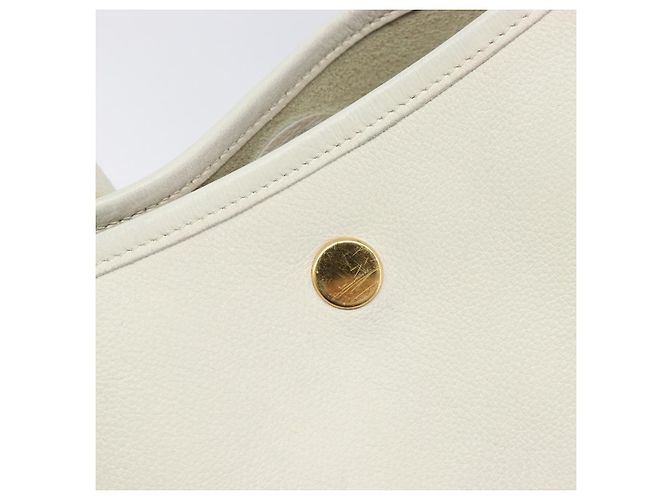 Hermès Bolsa de ombro HERMES Vespa em couro branco e ouro Auth bs37490A Dourado - vista 19