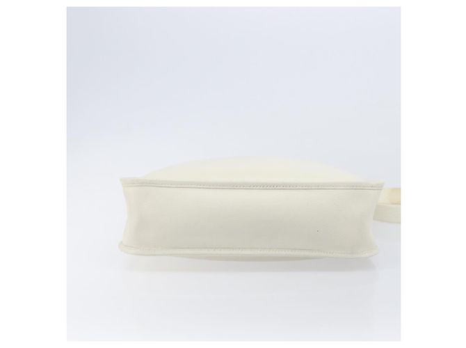 Hermès Bolsa de ombro HERMES Vespa em couro branco e ouro Auth bs37490A Dourado - vista 5