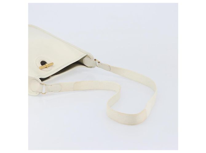 Hermès Bolsa de ombro HERMES Vespa em couro branco e ouro Auth bs37490A Dourado - vista 7
