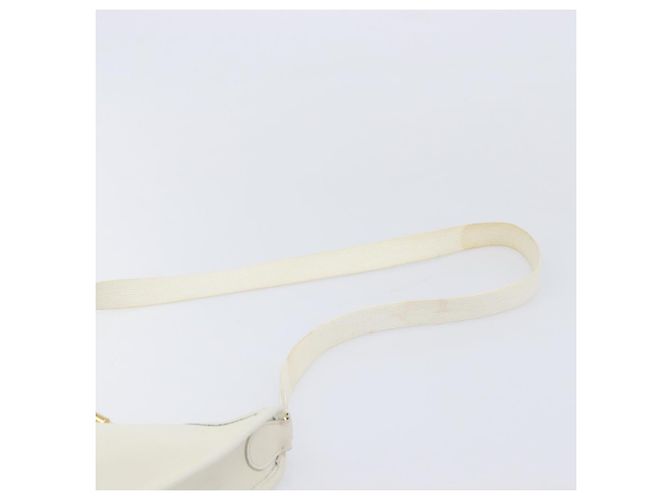 Hermès Bolsa de ombro HERMES Vespa em couro branco e ouro Auth bs37490A Dourado - vista 8