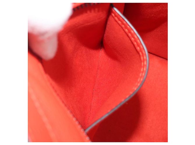 Céline CELINE Luggage Micro Shopper Handtasche aus Leder Rot Silber Authentisch 207671V - Ansicht 26