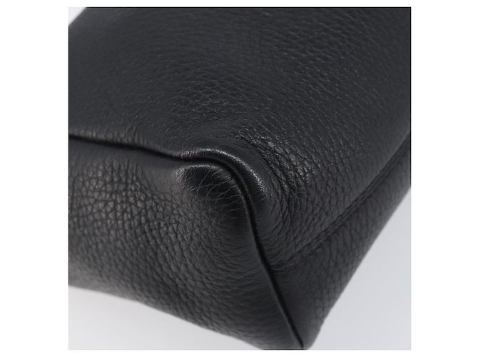 Borsa a Tracolla BURBERRY Pelle Nero Argento Auth 206738A - vista 14