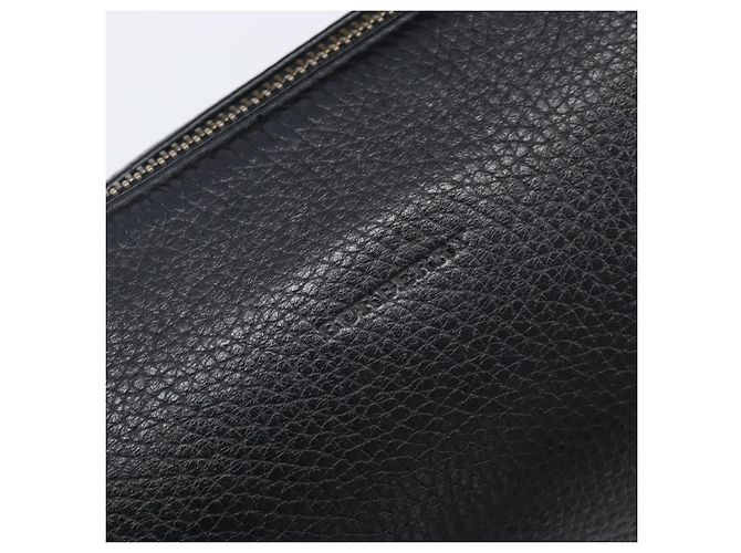 Borsa a Tracolla BURBERRY Pelle Nero Argento Auth 206738A - vista 17