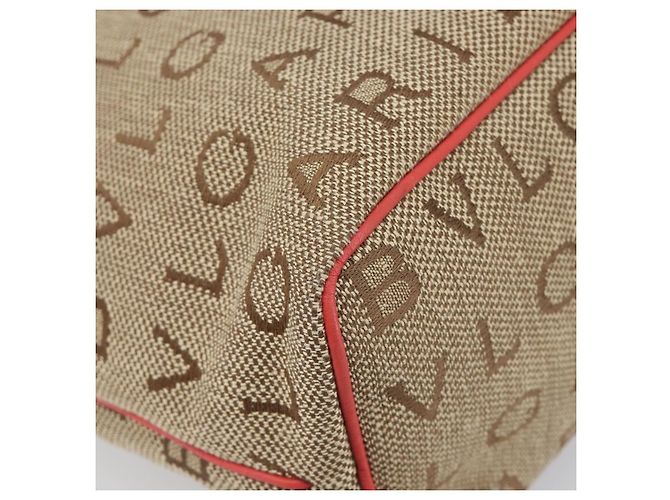 Bulgari Borsa Tote BVLGARI Canvas Beige Gold Auth bs37467A D'oro - vista 14