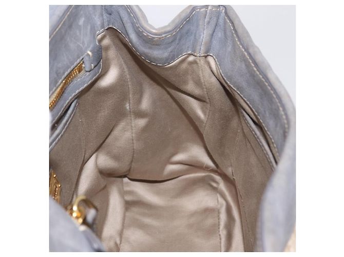 Bolso de mano Miu Miu de piel 2way Gris Oro Auth 167708A Castaño Dorado - vista 25