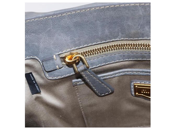 Bolso de mano Miu Miu de piel 2way Gris Oro Auth 167708A Castaño Dorado - vista 27