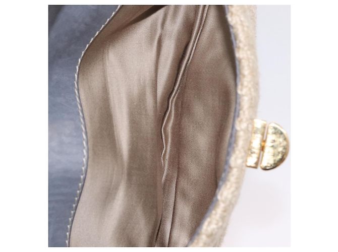 Bolso de mano Miu Miu de piel 2way Gris Oro Auth 167708A Castaño Dorado - vista 30