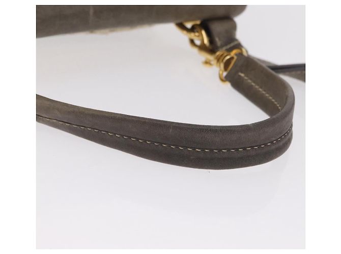 Bolso de mano Miu Miu de piel 2way Gris Oro Auth 167708A Castaño Dorado - vista 8