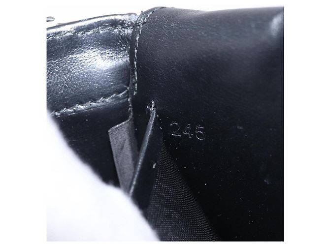 Borsa a tracolla per telefono Miu Miu in pelle nera e oro Auth 167733A Nero D'oro - vista 12