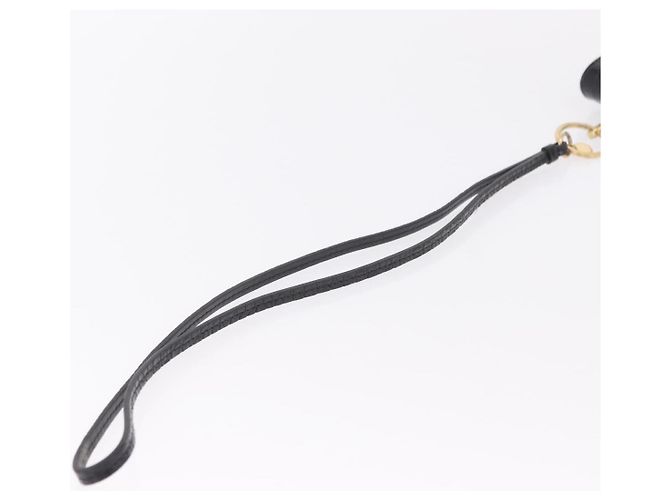 Borsa a tracolla per telefono Miu Miu in pelle nera e oro Auth 167733A Nero D'oro - vista 29