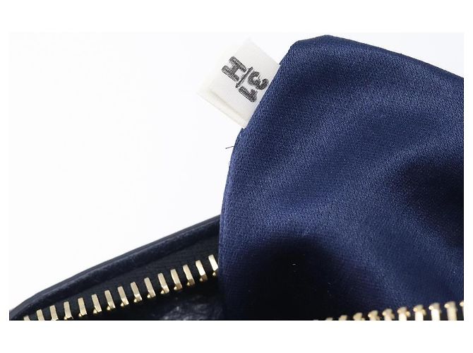 Borsa a spalla Miu Miu Matelassé in pelle blu e oro RR1937 Auth am12690V D'oro - vista 11