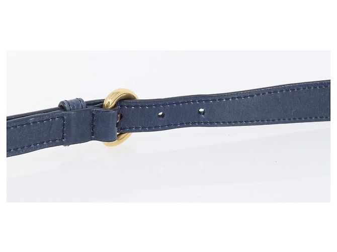 Borsa a spalla Miu Miu Matelassé in pelle blu e oro RR1937 Auth am12690V D'oro - vista 8