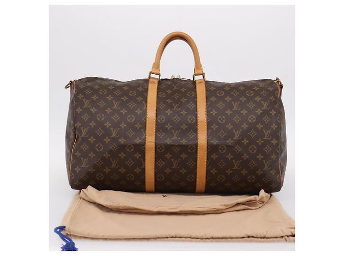 LOUIS VUITTON Monogram Keepall Bandouliere55 Boston Bag M41414 LV Auth 203124A Monogramme - vue 12