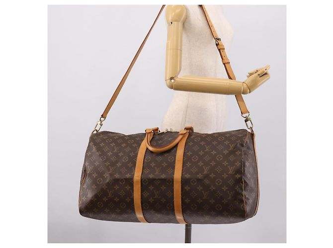 LOUIS VUITTON Monogram Keepall Bandouliere55 Boston Bag M41414 LV Auth 203124A Monogramme - vue 22