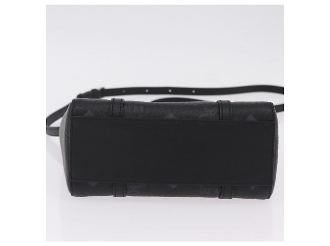 Bolso MCM Vicetos Logogram PVC Leather 2way LOONEY TUNES Black Silver Auth 202523M Negro Plata - vista 5