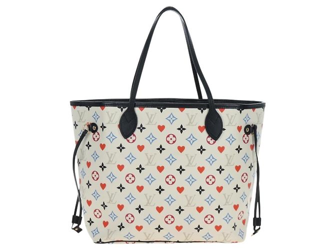 Sac LOUIS VUITTON Monogram game Neverfull MM Multicolor M57462 LV Auth 206917SAM Blanc Multicolore - vue 2