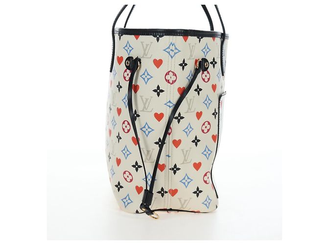 Sac LOUIS VUITTON Monogram game Neverfull MM Multicolor M57462 LV Auth 206917SAM Blanc Multicolore - vue 4