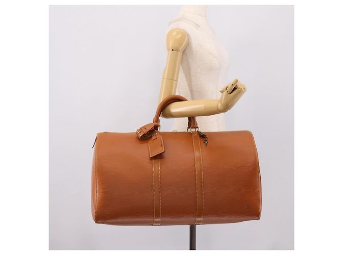LOUIS VUITTON Epi Keepall 50 Boston Bag Zipangu Gold M42968 LV Auth am12739V - vista 22