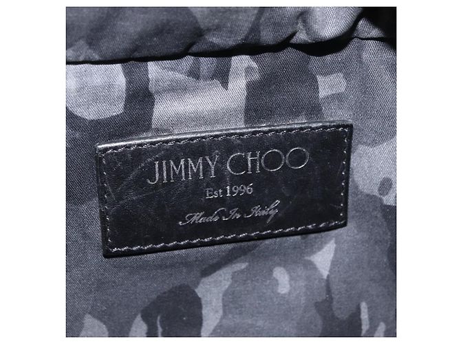 Bolsa de cintura Jimmy Choo em couro marrom prata autêntica bs37173 - vista 20