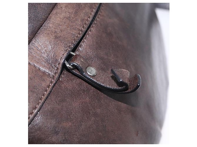 Bolsa de cintura Jimmy Choo em couro marrom prata autêntica bs37173 - vista 23