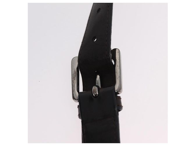 Bolsa de cintura Jimmy Choo em couro marrom prata autêntica bs37173 - vista 9