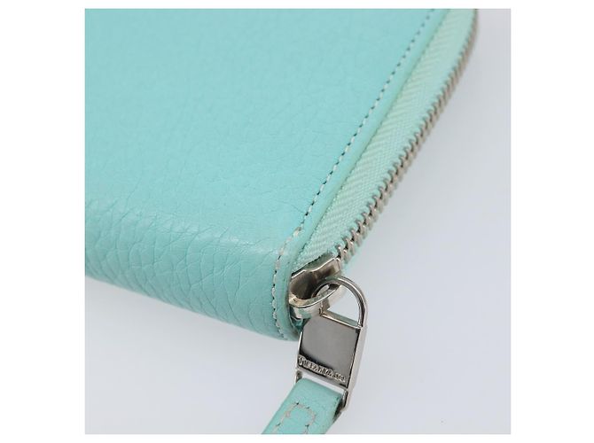 Tiffany & Co. Langbeutel aus Leder Blau Silber Auth 205507A - Ansicht 16
