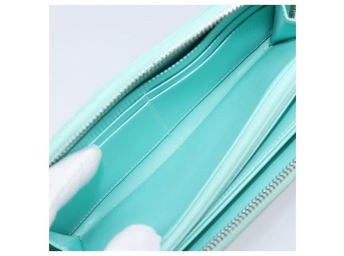 Tiffany & Co. Langbeutel aus Leder Blau Silber Auth 205507A - Ansicht 20