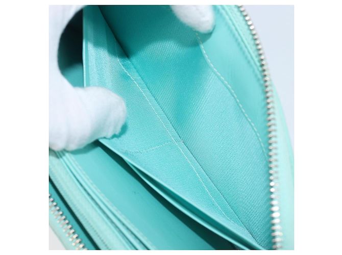 Tiffany & Co. Langbeutel aus Leder Blau Silber Auth 205507A - Ansicht 25
