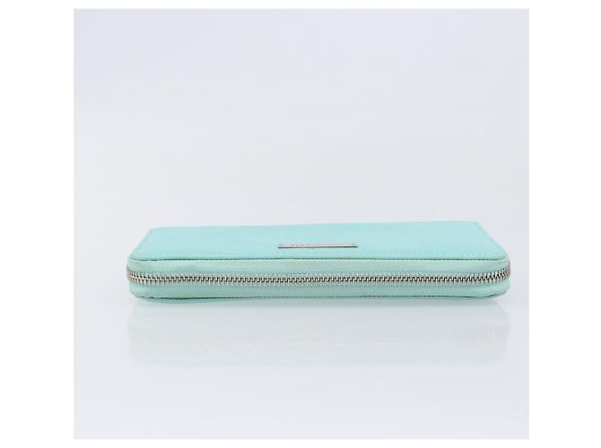 Tiffany & Co. Langbeutel aus Leder Blau Silber Auth 205507A - Ansicht 5