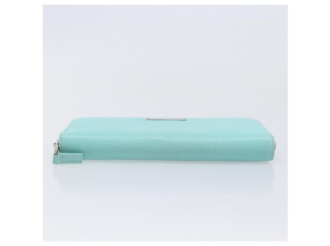 Tiffany & Co. Langbeutel aus Leder Blau Silber Auth 205507A - Ansicht 6