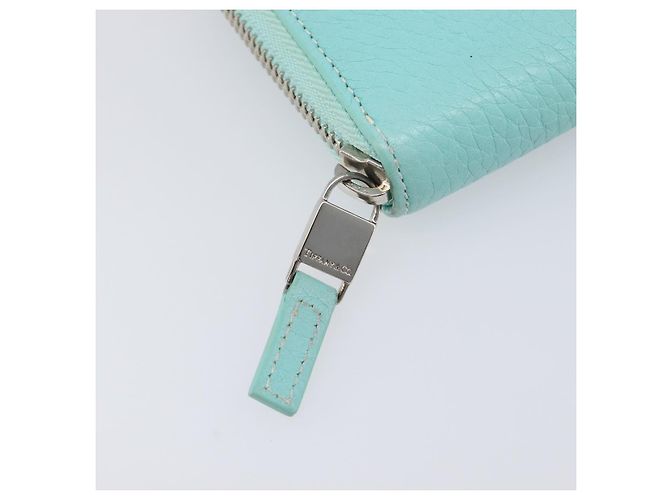 Tiffany & Co. Langbeutel aus Leder Blau Silber Auth 205507A - Ansicht 7