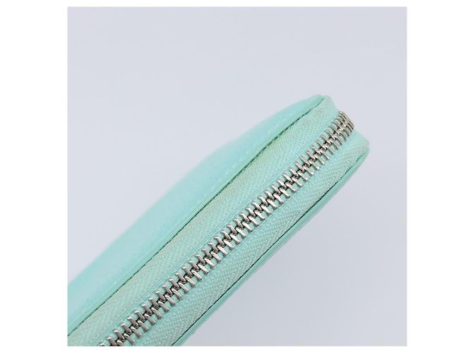 Tiffany & Co. Langbeutel aus Leder Blau Silber Auth 205507A - Ansicht 8