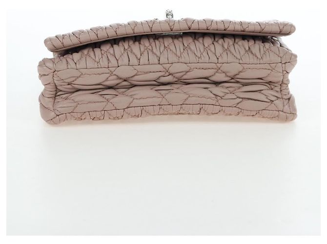 Bolsa de Ombro Miu Miu Matelassé com Corrente em Couro 2way Rosa Prata Auth 206389M - vista 6
