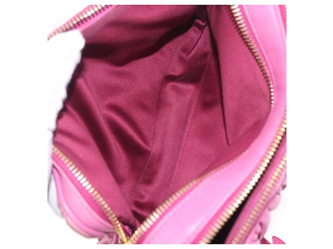 Borsa a spalla Miu Miu Matelassé in pelle rosa tono oro Auth 207581V - vista 24