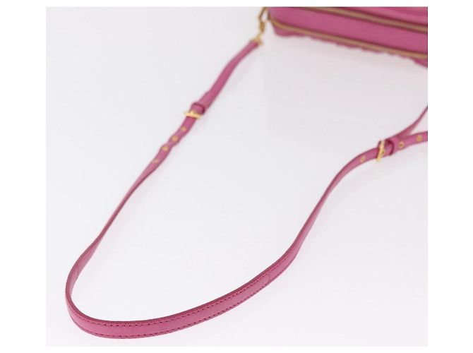 Borsa a spalla Miu Miu Matelassé in pelle rosa tono oro Auth 207581V - vista 8
