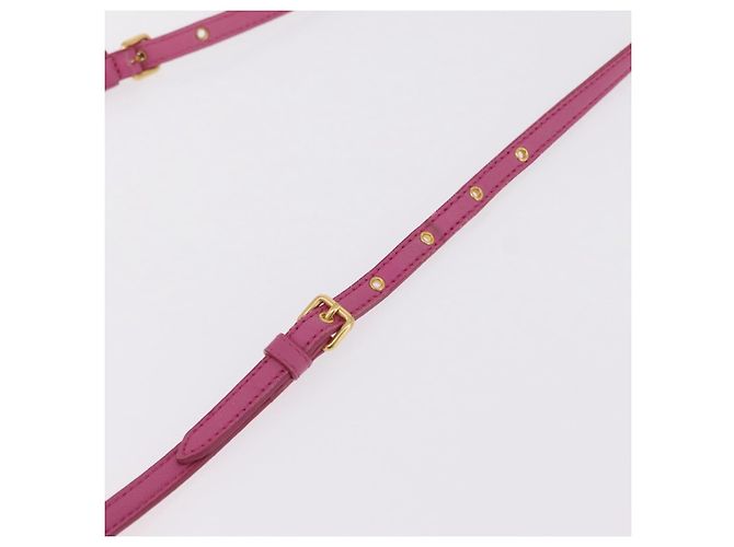Borsa a spalla Miu Miu Matelassé in pelle rosa tono oro Auth 207581V - vista 9