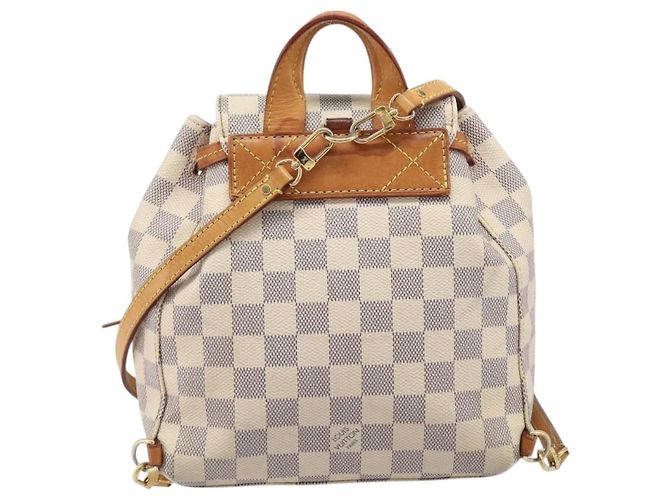 Mochila LOUIS VUITTON Damier Azur Speron BB N44026 LV Auth 205089 - vista 2