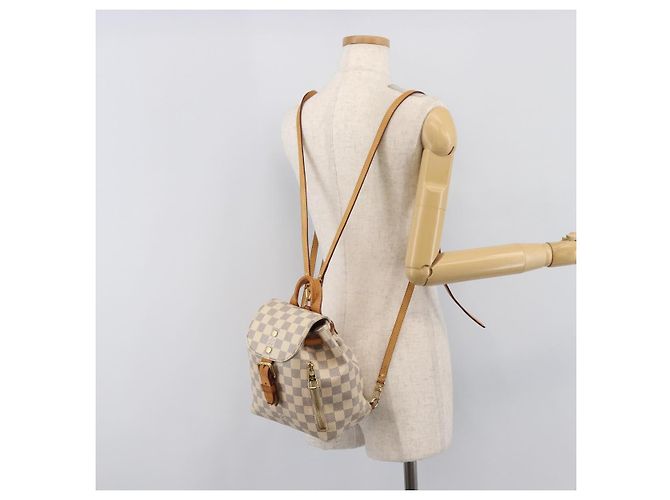 Mochila LOUIS VUITTON Damier Azur Speron BB N44026 LV Auth 205089 - vista 33