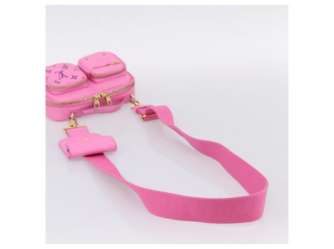 LOUIS VUITTON Borsa Cross Body Utility Pelle di vitello Pink M59244 LV Auth 206460V Rosa - vista 10