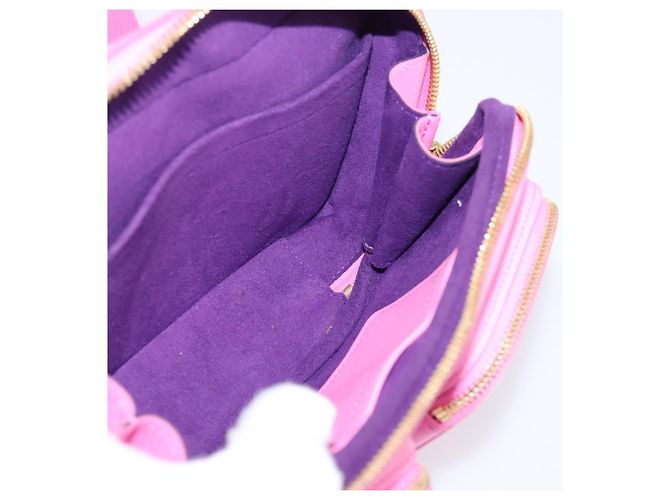 LOUIS VUITTON Borsa Cross Body Utility Pelle di vitello Pink M59244 LV Auth 206460V Rosa - vista 21