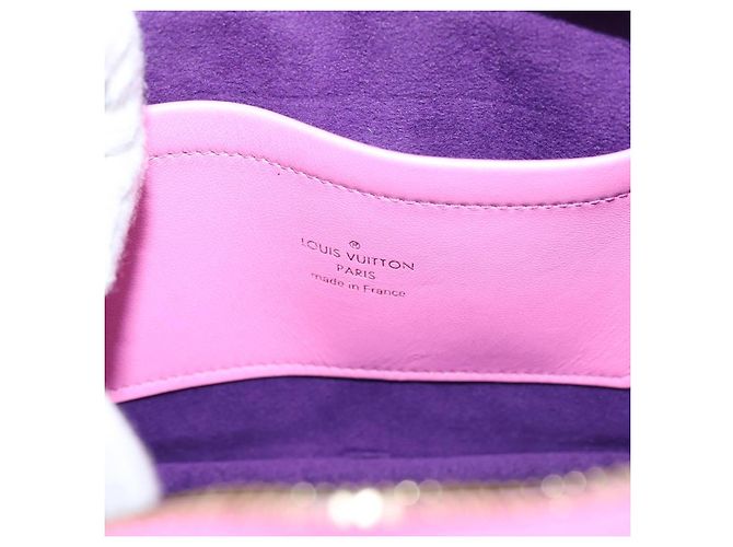 LOUIS VUITTON Borsa Cross Body Utility Pelle di vitello Pink M59244 LV Auth 206460V Rosa - vista 25